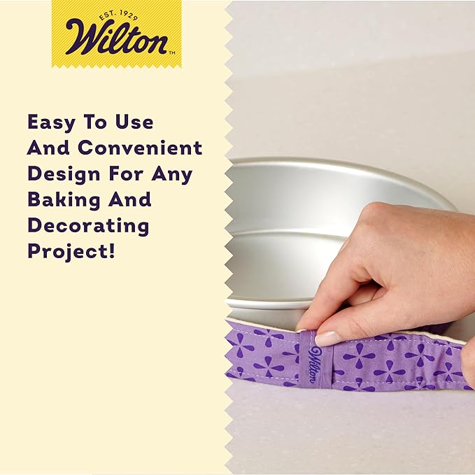 Wilton Bake-Even Cake Pan Strips - Use Cake Strips on Baking Pans for Evenly Baked Cakes, 6-Piece Set, (2) 35 x 1.5-Inch, (2) 25 x 1.5-Inch and (2) 10 x 1.5-Inch
