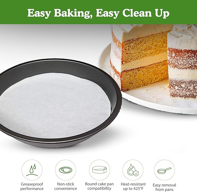 Regency Wraps Parchment Paper Circles For Round Cake Pans, Greaseproof Liners for Non-Stick Baking, 10" (Pack of 1000), White