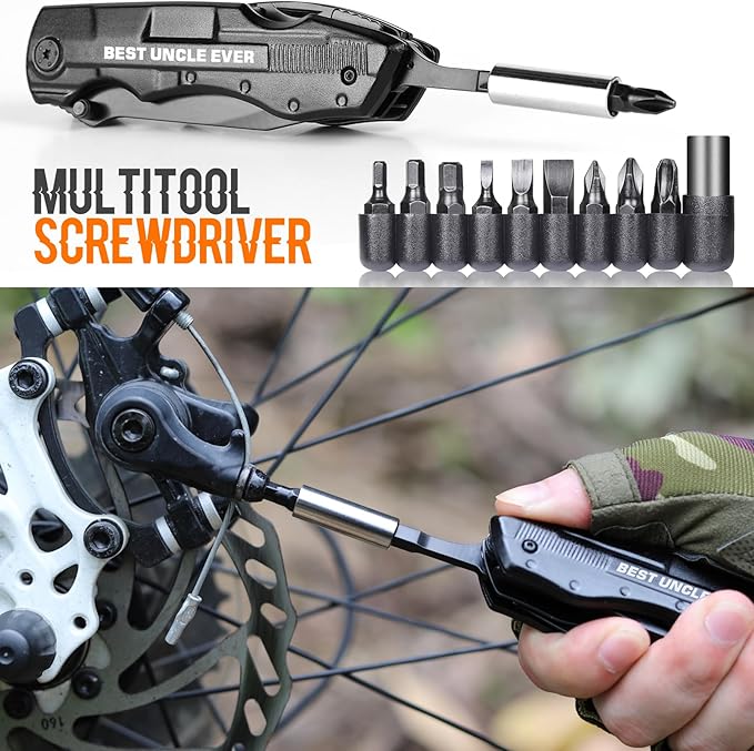 Uncle Gifts, ”BEST UNCLE EVER” Multitool Knife, Stocking Stuffers for Uncles, Uncles Birthday Gift, Best Uncle's Presents, Uncle Gifts from Niece Nephew, Uncle's Christmas Gift