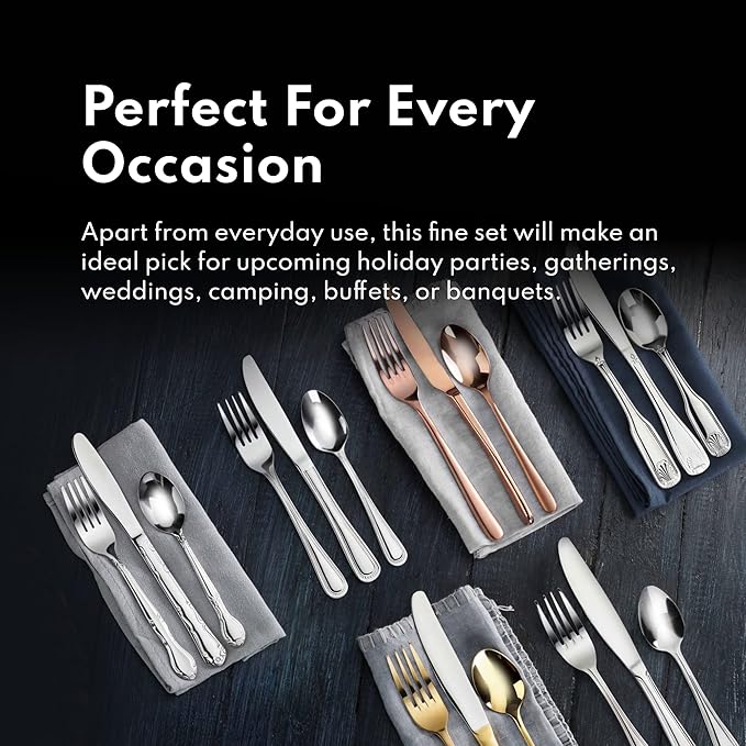 New Star Foodservice Bead Pattern, Stainless Steel, 60-Piece Flatware Set