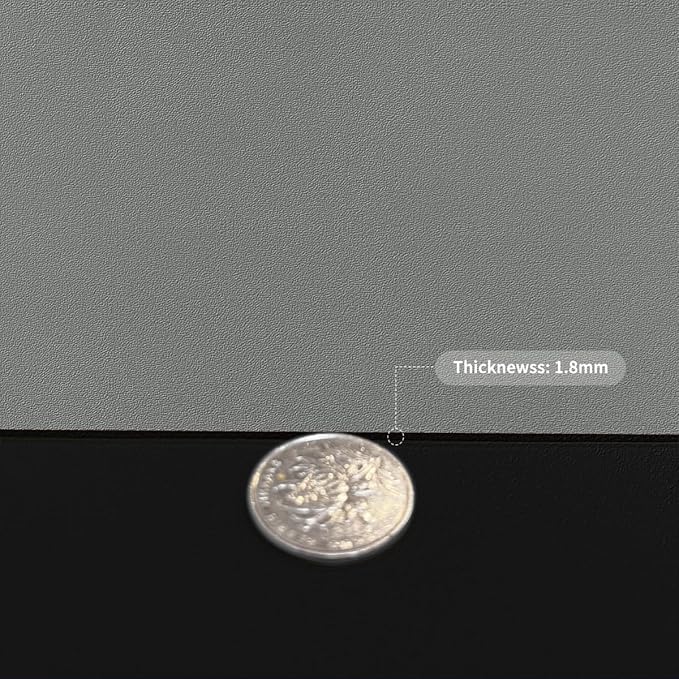 Leather Table Cover,1.8mm Thick,42x96 Inch Table Protector,Table Protector for Dining Room Table,Dining Table Cover,Table Cover Protector.(Black+Gray,42x96)