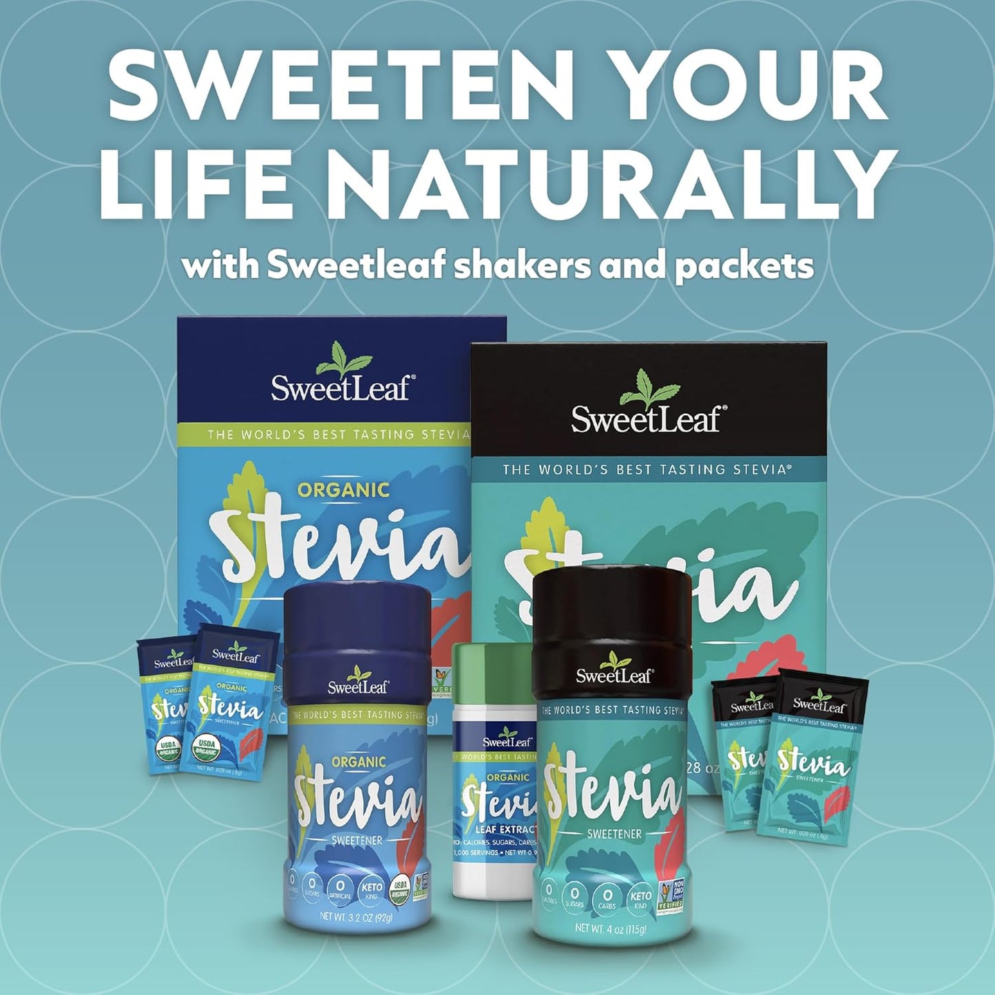 SweetLeaf Stevia Powder Shaker Jar - Zero Calorie Sweetener with Stevia Leaf Extract, No Artificial Sweetener Additives, Sugar Free, Keto Friendly, Non GMO, Gluten Free - 4 Oz (Pack of 1)