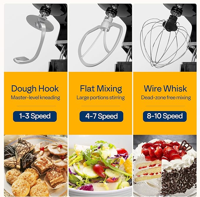 VIVOHOME 6 in 1 Multifunctional Stand Mixer with 3 in 1 Multifunctional Stand Mixer