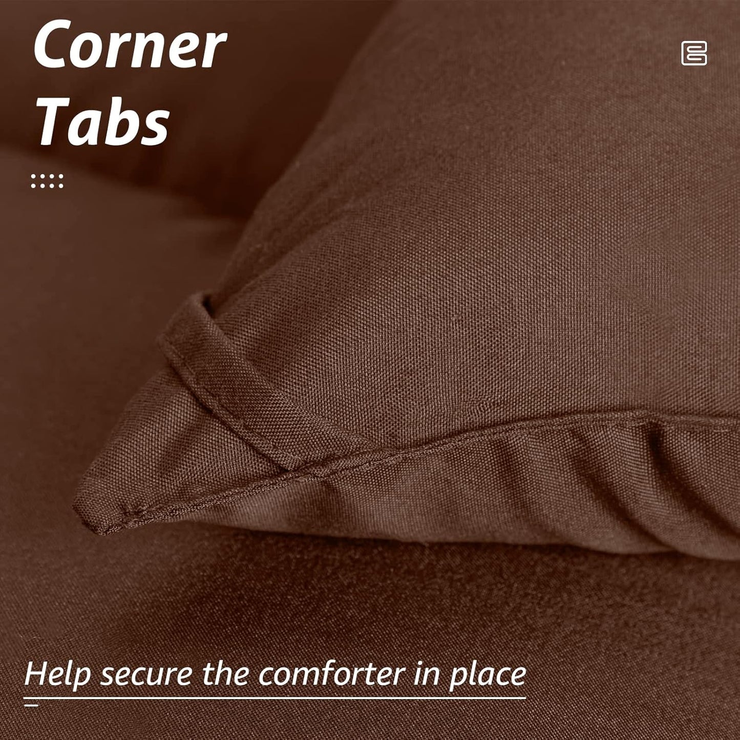 HYLEORY All Season King Size Bed Comforter - Cooling Down Alternative Quilted Duvet Insert with Corner Tabs - Winter Warm - Machine Washable - Mocha Coffee
