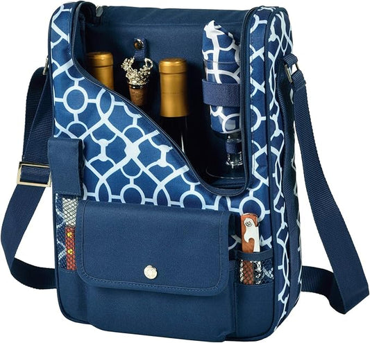 Picnic at Ascot Original Insulated Wine and Cheese Cooler Bag - Designed, Assembled & Quality Approved in the USA
