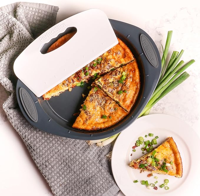 BergHOFF 11Pc Perfect Slice Bakeware Set, Covered Rectangle Cake Pan, Cookie Sheets, Muffin Pan, Loaf Pan, Round, Square and Rectangle Cake Pans, Slicer, Non Toxic, PFOA Free, Grey & Grey