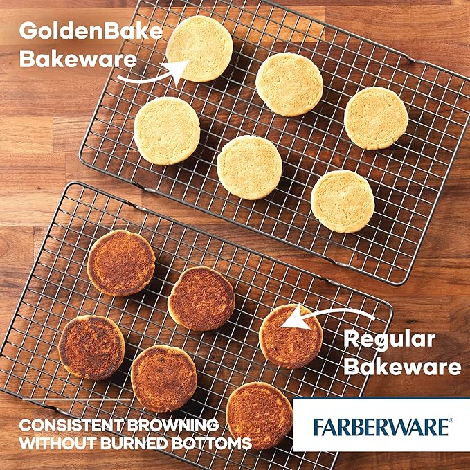Farberware Insulated Nonstick Bakeware 14-Inch x 16-Inch Jumbo Cookie Sheet, Light Gray